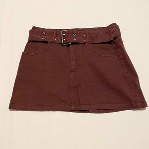 Tinseltown Skirt Belted Mini Denim Skirt Size 3